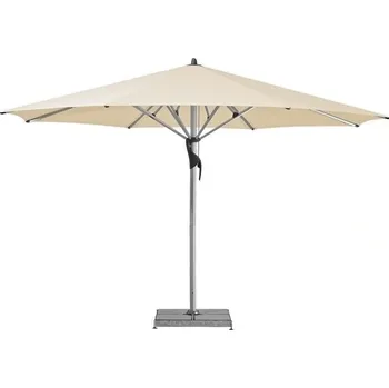 Slunečník Glatz Profesionální slunečník Fortello s LED osvětlením (baterie není součástí), Glatz, kulatý 400 cm (4 m), rám eloxovaný hliník, potah polyester 220 g/m2 barva off white