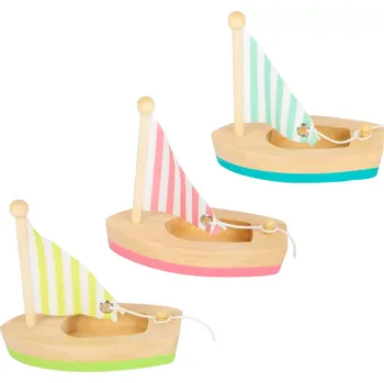 Dřevěná hračka Small Foot Vodní hračka plachetnice 3 ks