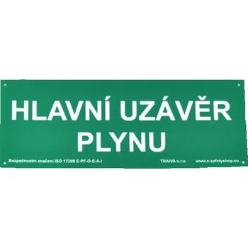 Traiva s.r.o. Hlavní uzávěr plynu Verze: Plast 210 x 80 mm tl. 0.5 mm - Kód: 00326