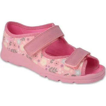 Dívčí bačkory BEFADO 969Y173 dívčí sandálky růžové kytičky 31 969Y173_31