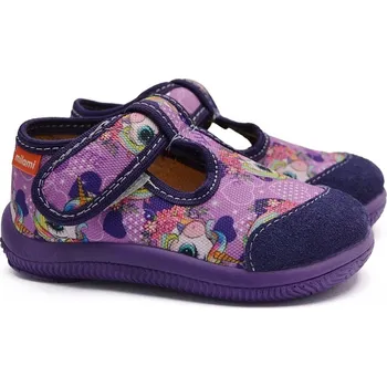 Dívčí obuv MILAMI dětské papučky 226 purple jednorožci Velikost: 25