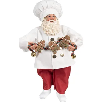 Vánoční dekorace Vánoční dekorace Santa cukrář s perníčky - 17*12*27 cm