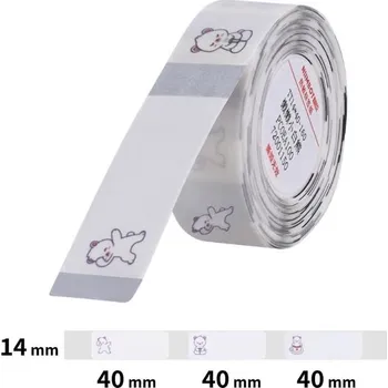 Pásek do tiskárny Niimbot A2G88778801, 14x40mm, 160ks, Medvíďata, samolepicí štítky