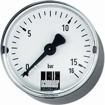Kompresor Schneider E670002 - Manometr vodorovný 0-16bar 1/4", pr. 50mm, MM-W 50-16b, plastový
