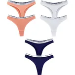 PeSaiL Dámské bavlněné tanga Adio F0931 ( 3 ks v balení) Barva: Mix barva, Velikost: XXL