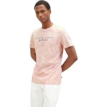 Pánské tričko TOM TAILOR PÁNSKÉ TRIKO S POTISKEM - PINK