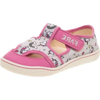 Dětská sportovní obuv „Dětské bačkory Fare Wide růžové s jednorožci, suchý zip | Botonožka.cz“ Velikost: 23