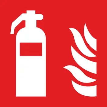 Hasicí přístroj - symbol ISO 7010 plast 1 mm 300x300 mm