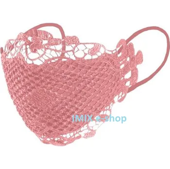 rouška Krajková ústní rouška - více barev Světle růžová