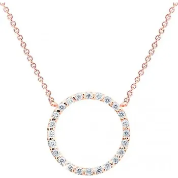 Náhrdelník ŠPERKY-NM, Dámský náhrdelník s brilianty 860 růžové zlato Délka náhrdelníku: 42 cm