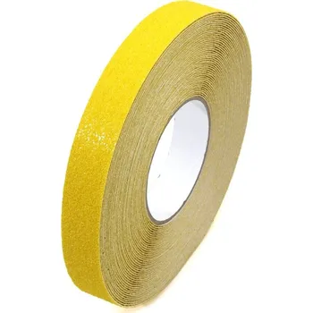 Žlutá korundová protiskluzová páska FLOMA Super - 18,3 x 2,5 cm tloušťka 1 mm (80081085) FLOMAT