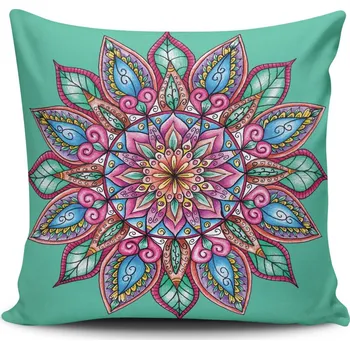 Dekorativní polštářek ASIR Polštář MANDALA-11 tyrkysová mandala