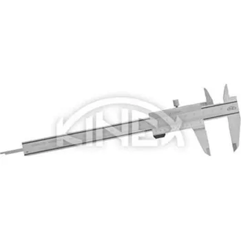 Posuvné měřítko Kinex 6000-12-150 - Posuvné měřítko pro LEVÁKY 150mm, hloubkoměr, vnitřní měření, čelisti 40mm, dělení 0,02mm, DIN 862, ČSN 251238