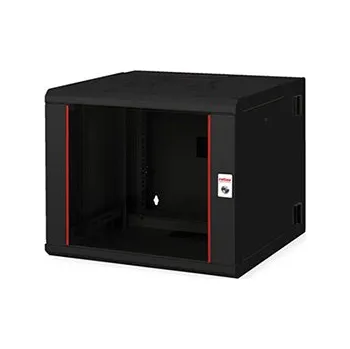 Racková skříň ROLINE 19" rozvaděč 9U, závěsný, dvoudílný, Pro, š. 600, h. 600, černý - 26.21.0181