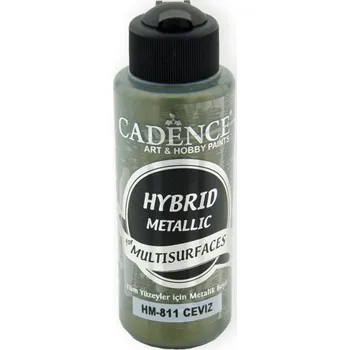 Vodová barva Cadence Metalická barva Cadence Hybrid Metalic, 120 ml - walnut, oříšková zelená