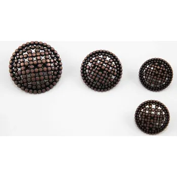 Knoflík Luxusní knoflík se spodním přišitím - matná měď - průměr 1,8 cm