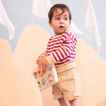 Hračka pro nejmenší Lilliputiens panel s aktivitami dobrodružství na cestách