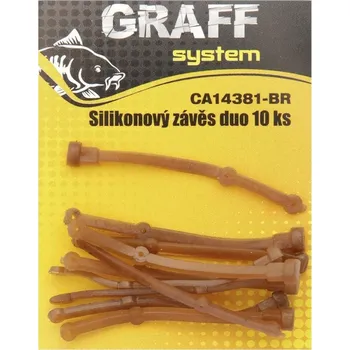 Graff Silikonový závěs duo 10ks Hnědý