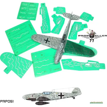 Plastikový model 77PROPELLER 1/48 Bf 109G-6 Wilde Sau camouflage stencils (EDU)