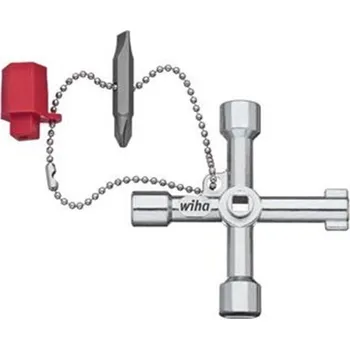 Ruční nářadí Wiha 36114 - Klíč na rozvodné skříně 4-hran 5, 8mm, 3-hran 9mm, Dvojitý zub pr. 3-5mm