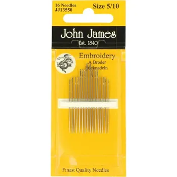 Nástroj na niť a příze Ruční vyšívací jehly jemné John James 5/10