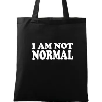 Nákupní taška Bavlněná taška Nejsem normální (Barva: Černá)