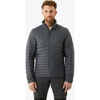 Pánská vesta FORCLAZ Pánská turistická péřová bunda MT 100 2XL ŠEDÁ