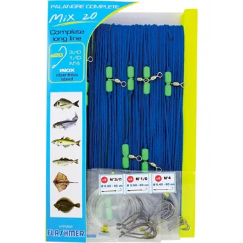 FLASHMER Vlasec Mix 20 na mořský rybolov na parangal ŠEDÁ