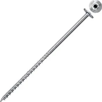 Fischer 566342 - Vrut konstrukční do dřeva pr. 10 x 160 mm s talířovou hlavou TX 40 pro dřevostavby, FPF II WTP - bílý zinek