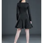 Taneční dívčí šaty s kolovou sukní Leticia Černá 160 S krátkými rukávy