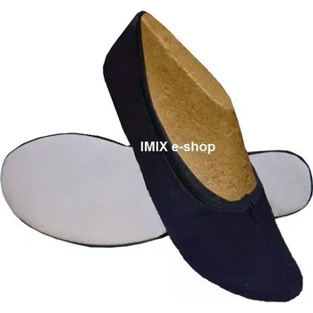 Dámská sálová obuv Látkové taneční cvičky s koženou podrážkou Bílá 41 (délka chodidla 26 cm)