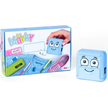 Gravírování razítko COLOP My Marky - světlemodré - vlastní grafika a text