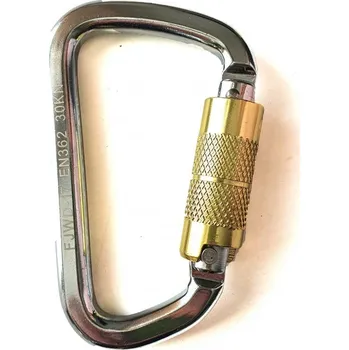 karabina Velká karabina s bezpečnostním zámkem a nosností až 3000 kg Zlatá