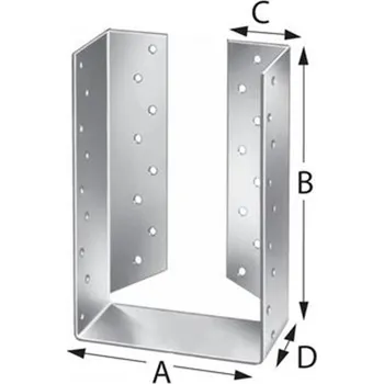 Tesařské kování Simpson Strong-Tie® BSDI140/180 - Trámová botka typ BSDI rozměr 140 x 180 mm