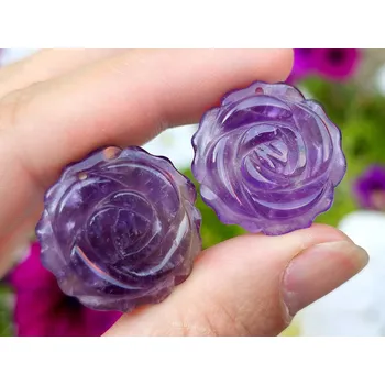 Přírodní kámen Ametyst broušená růže 25mm