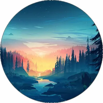 Jedlá dekorace na dort Jedlý papír krajina v noci 19,5 cm