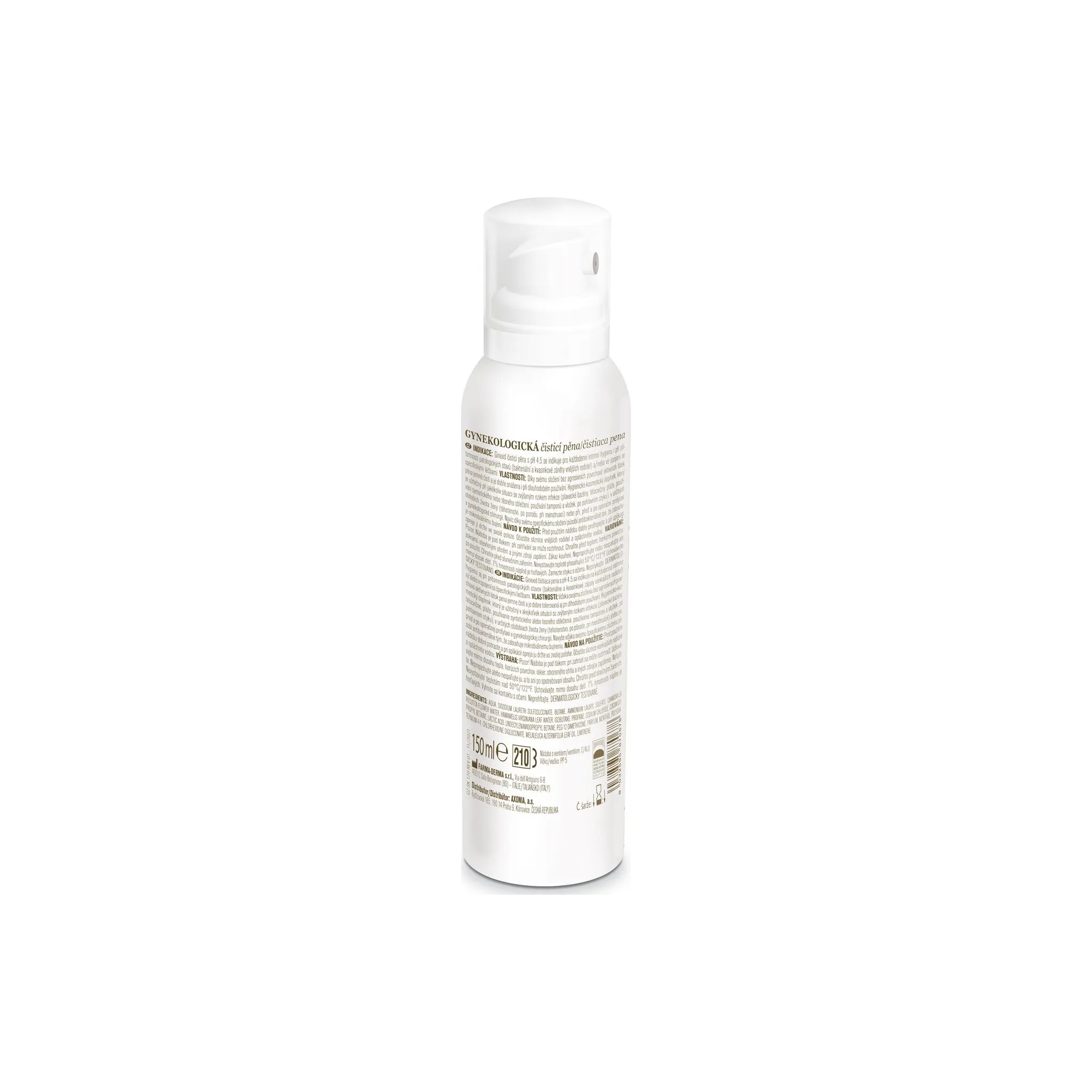 Fotografie 2 - Intimní hygienický prostředek Farma Derma Ginexid gynekologická čisticí pěna 150 ml