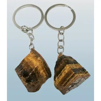 Tygří oko klíčenka s přírodním minerálem