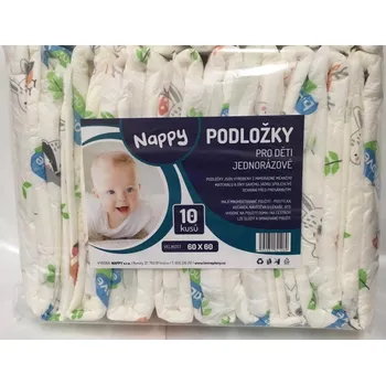 Přebalovací podložka NAPPY Přebalovací podložky jednorázové 60 x 60 cm 10 ks mix barev