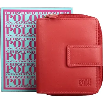Peněženka Dvouoddílová červená kožená peněženka Chester no. 862