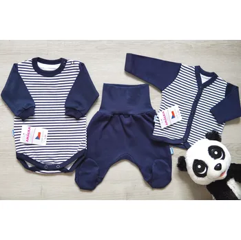 Kojenecká souprava AMÁLKA Bavlněná, kojenecká souprava, námořnické pruhy Velikost: 56