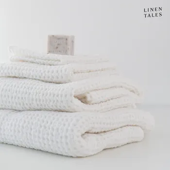 Papírový ubrousek Bílé ručníky a osušky v sadě 3 ks Honeycomb – Linen Tales ID_1528610