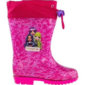 Dívčí holínky Tmavě růžové dívčí holínky Rainbow High Velikost: 26/27