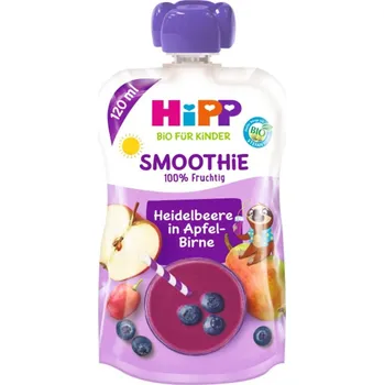 Dětská výživa HiPP BIO Smoothie Mix 120 g jablko/hruška/borůvky