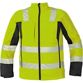 Pánská bunda Bunda pracovní MALTON (vel.XXXL) pracovní Softshell žlutá s reflexními prvky