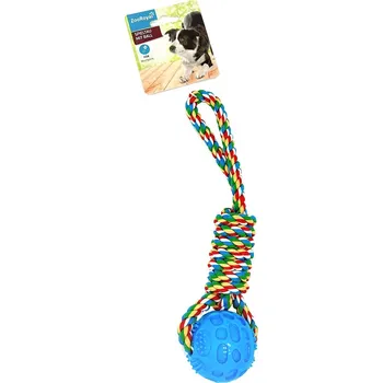 Hračka pro psa ZooRoyal vrhací lano s míčkem o délce 34 cm