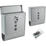 Velká šedá poštovní schránka s funkcí ochrany před povětrnostními vlivy