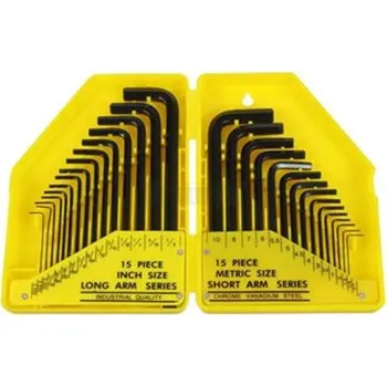 Triumf 100-03684 - Sada klíčů L-klíčů zástrčných IMBUS 0,028 - 3/8" + 0,7 -10 mm, 30-ti dílná