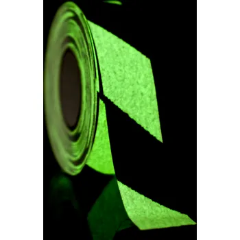 Výstražná páska Heskins Ltd. Protiskluzová páska GLOWFIX HAZARD - šrafovaná Verze: fotoluminiscenční, 25 mm x 3 m - Kód: 14805
