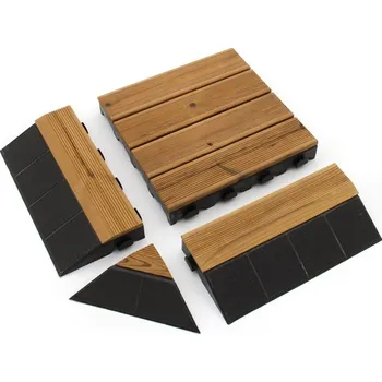 Dřevěný nájezd "samec" pro terasovou dlažbu Linea Combi-Wood - 40 x 19,5 x 6,5 cm (80070027) FLOMAT